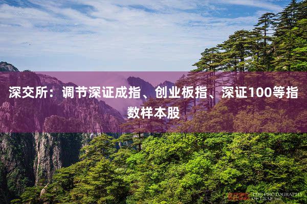 深交所：调节深证成指、创业板指、深证100等指数样本股